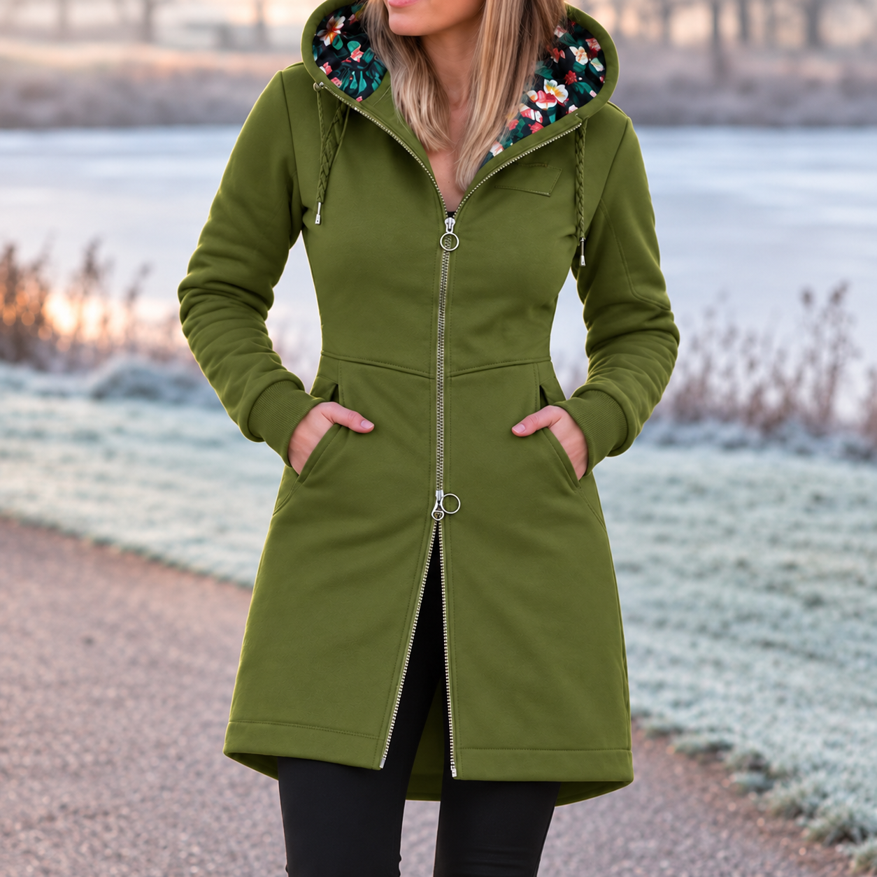 Stella™ | Warm Hooded Jacket with Adjustable Waist