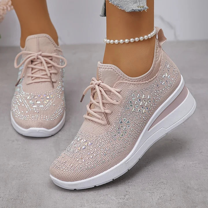 Leah™ | Orthopedic Wedge Sneakers with Rhinestones 15