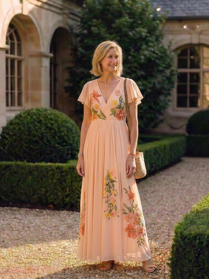 Calista™ | Tummy-Flattering Floral Maxi Dress