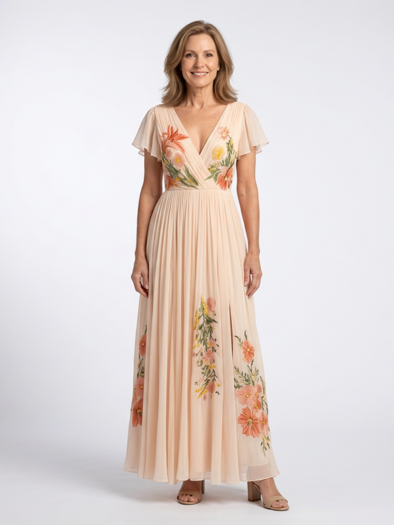 Calista™ | Tummy-Flattering Floral Maxi Dress