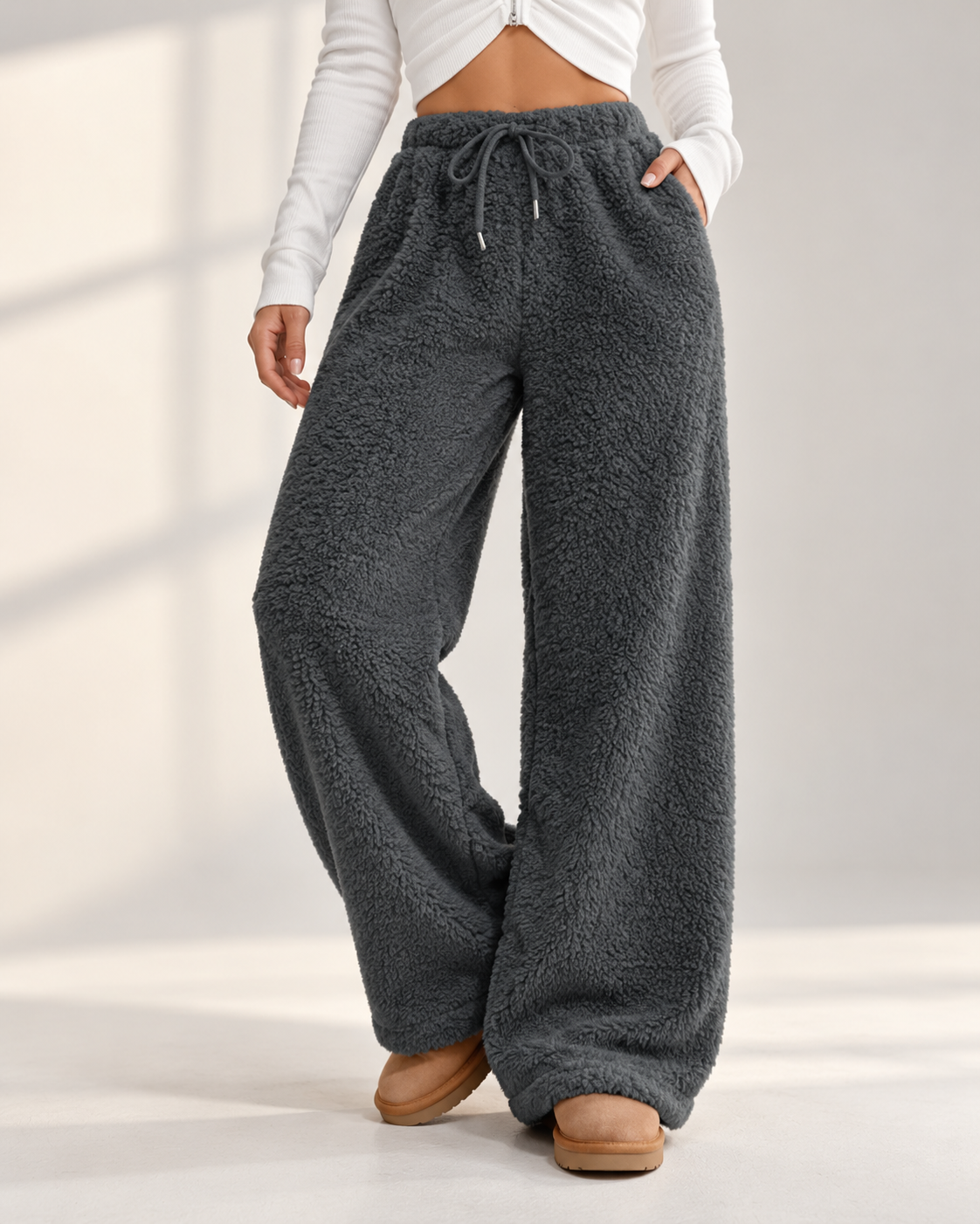 Linda™ | Soft Teddy Pants with Wide Legs