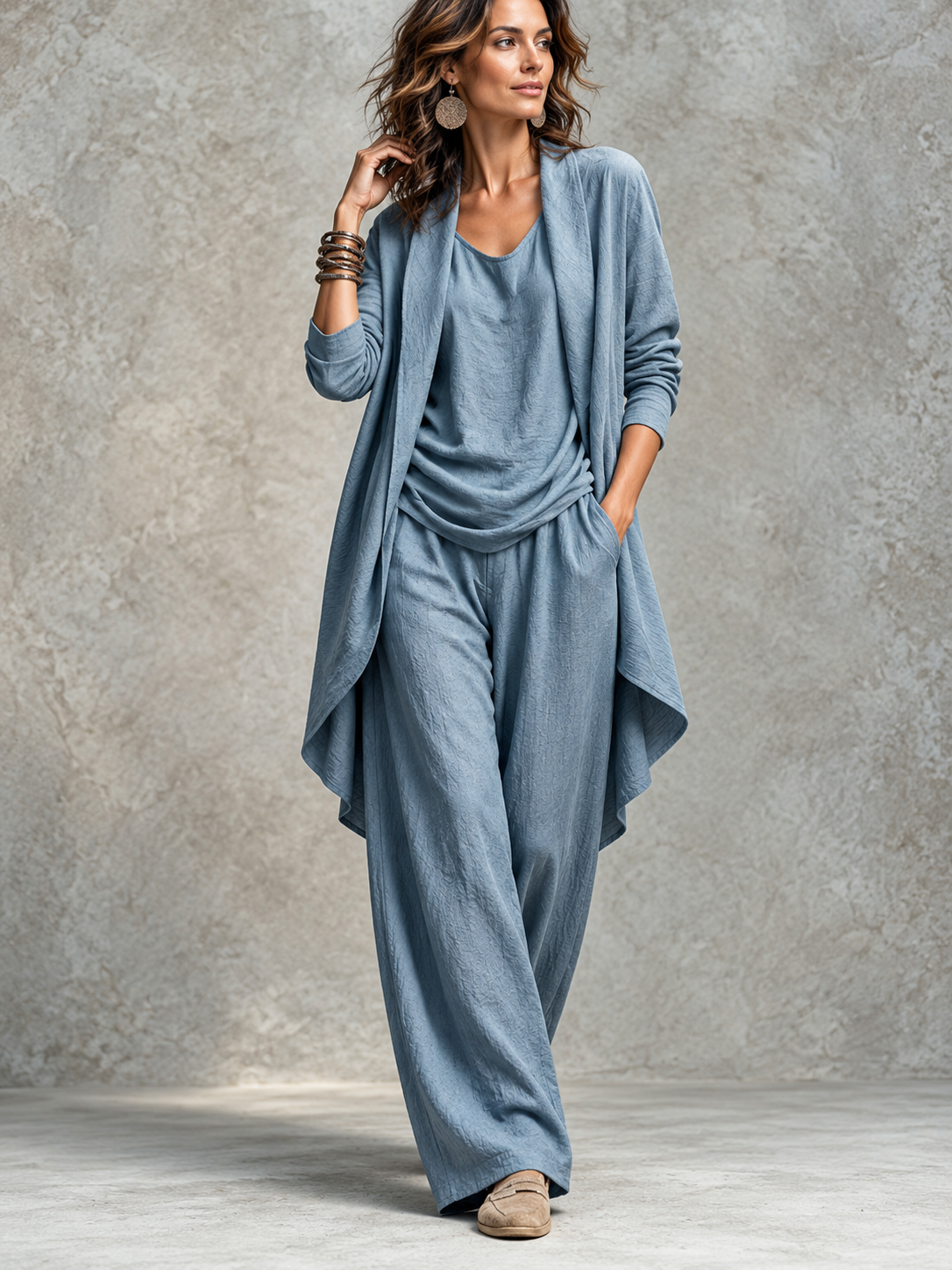 Donna™ | Elegant Three-Piece Set with Wide Trousers