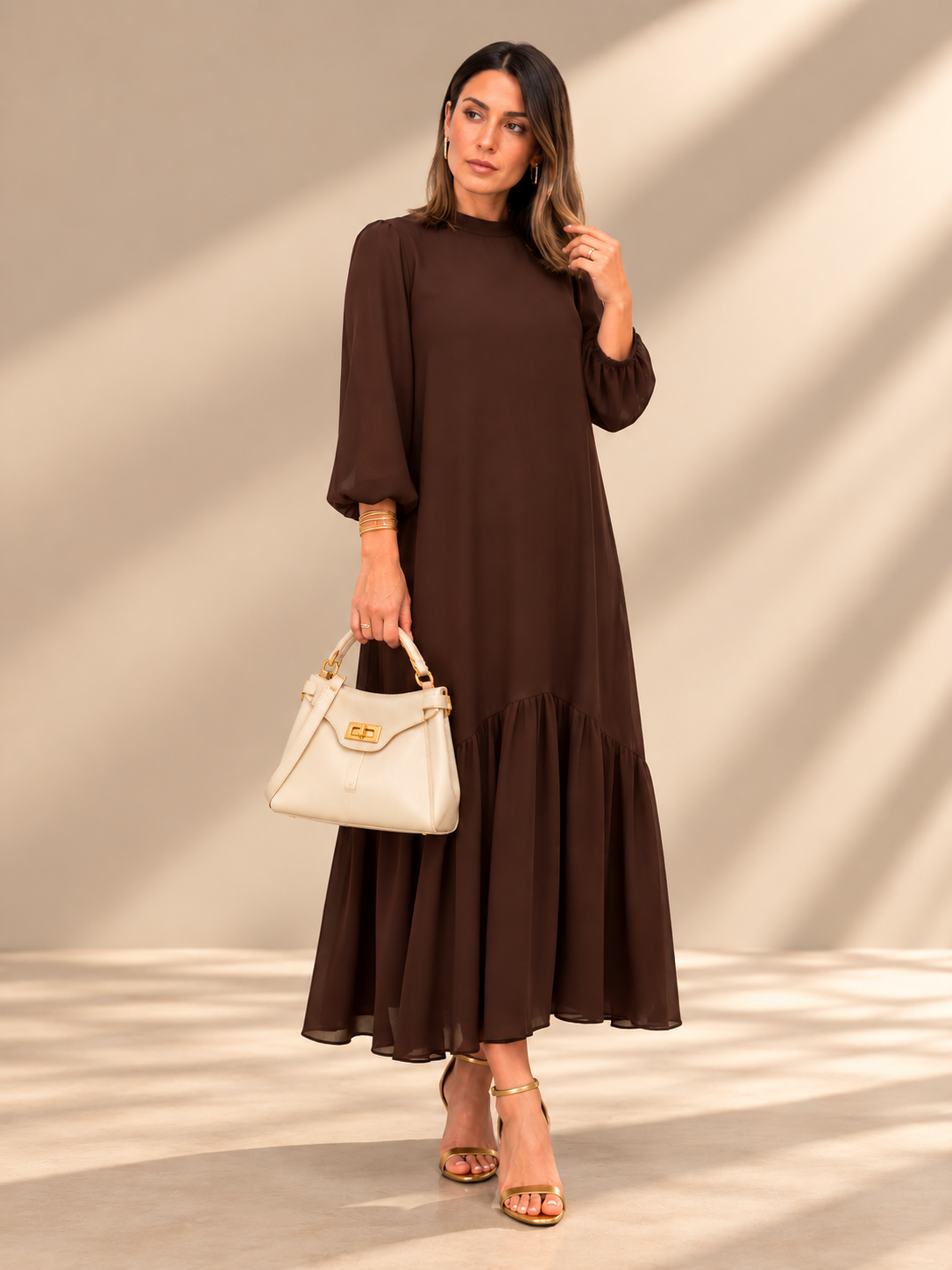 Nancy™ | Elegant Tummy-Control Chiffon Maxi Dress 2