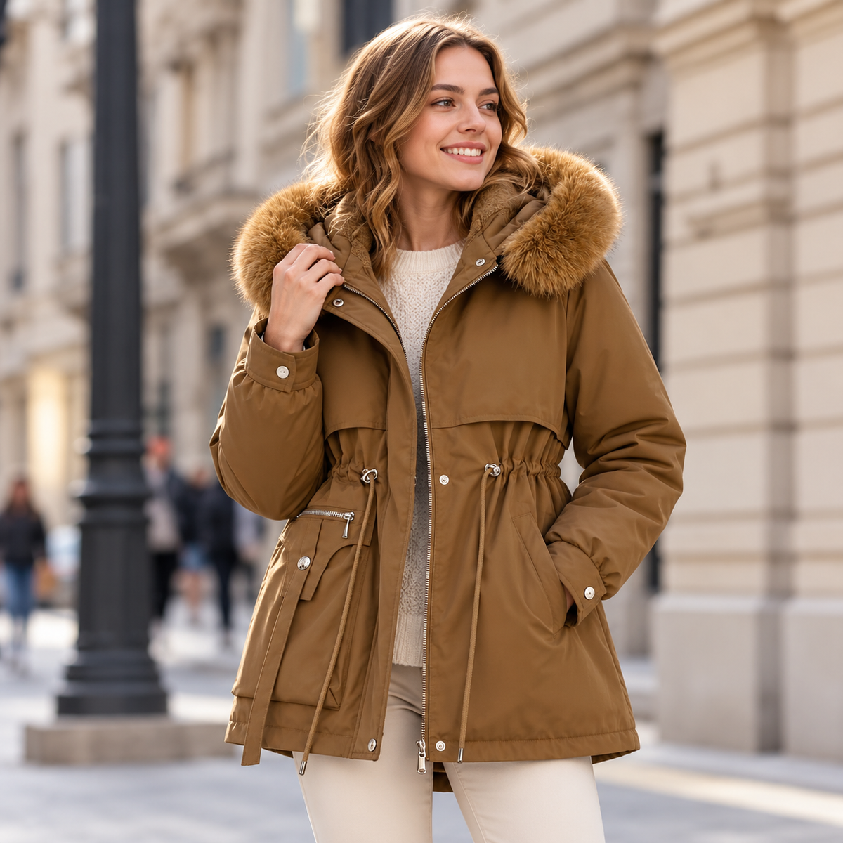 Patricia™ | Warm Winter Parka with Faux Fur Hood