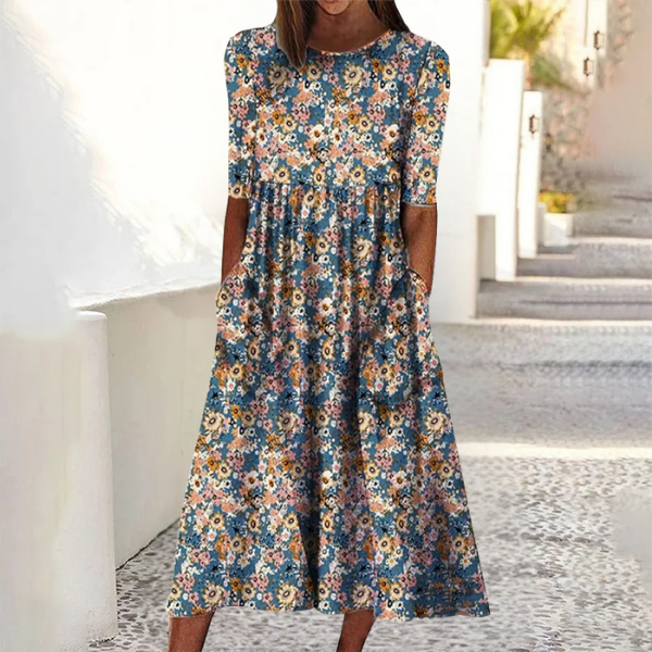Phoebe™ | Tummy-Flattering Floral Maxi Dress