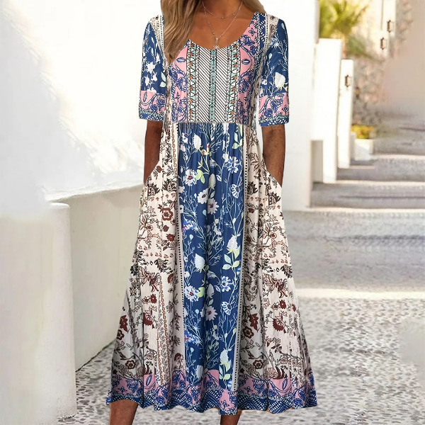 Sutton™ | Tummy-Flattering Printed Maxi Dress