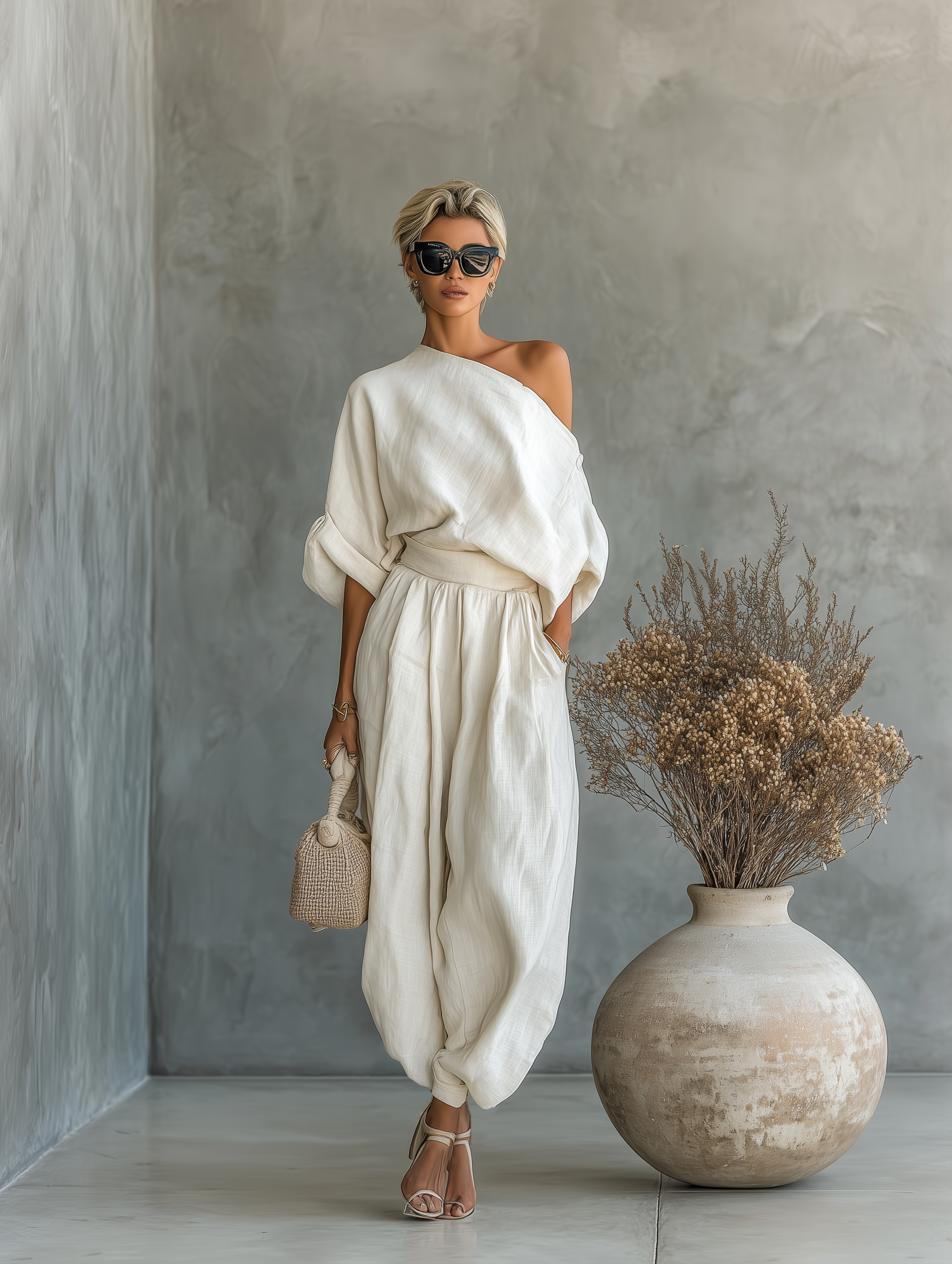 Lisa | Off-Shoulder Soft Top and Fitted Pants Set
