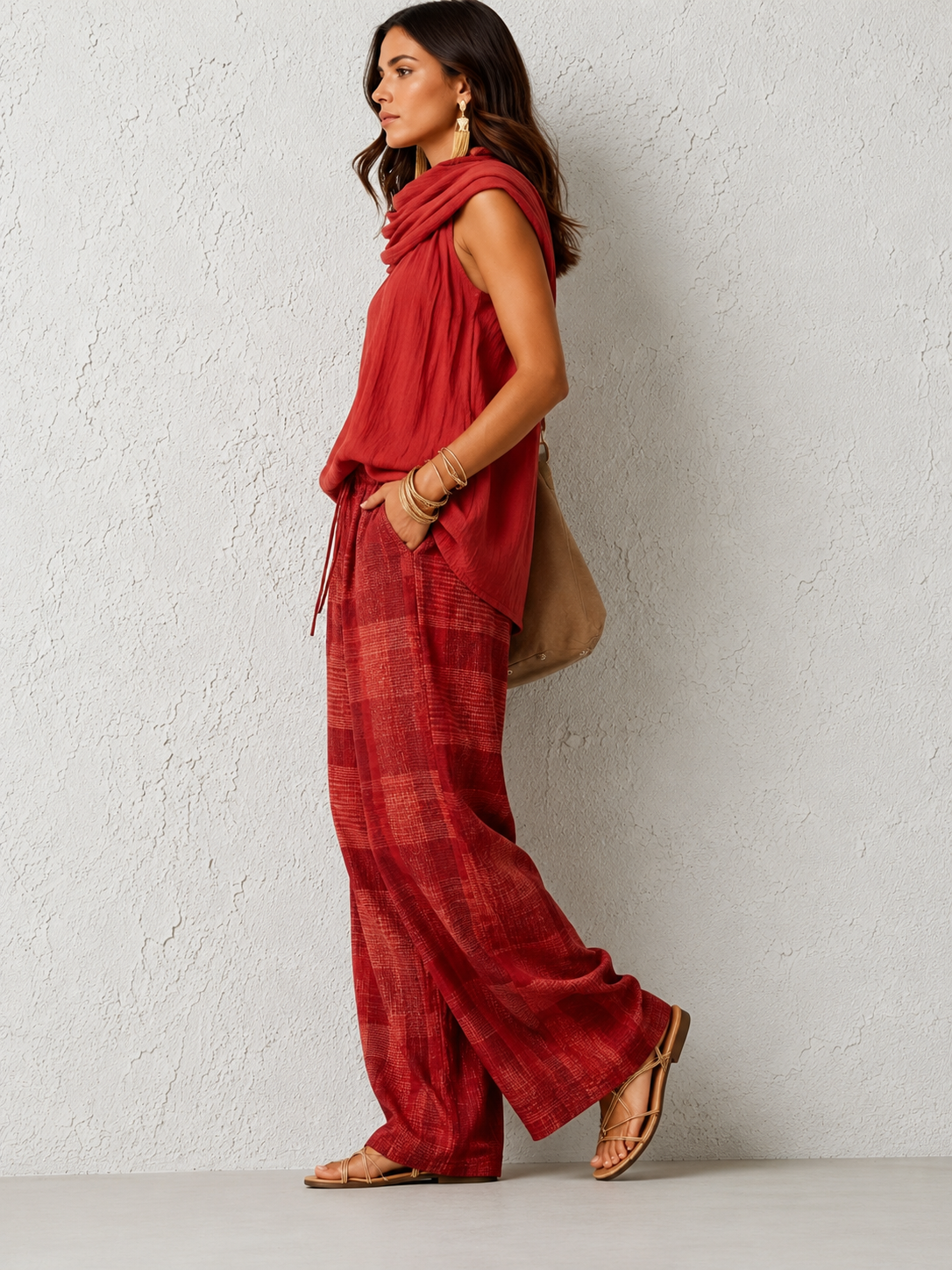 Comfortable and Elegant Natural Set Red