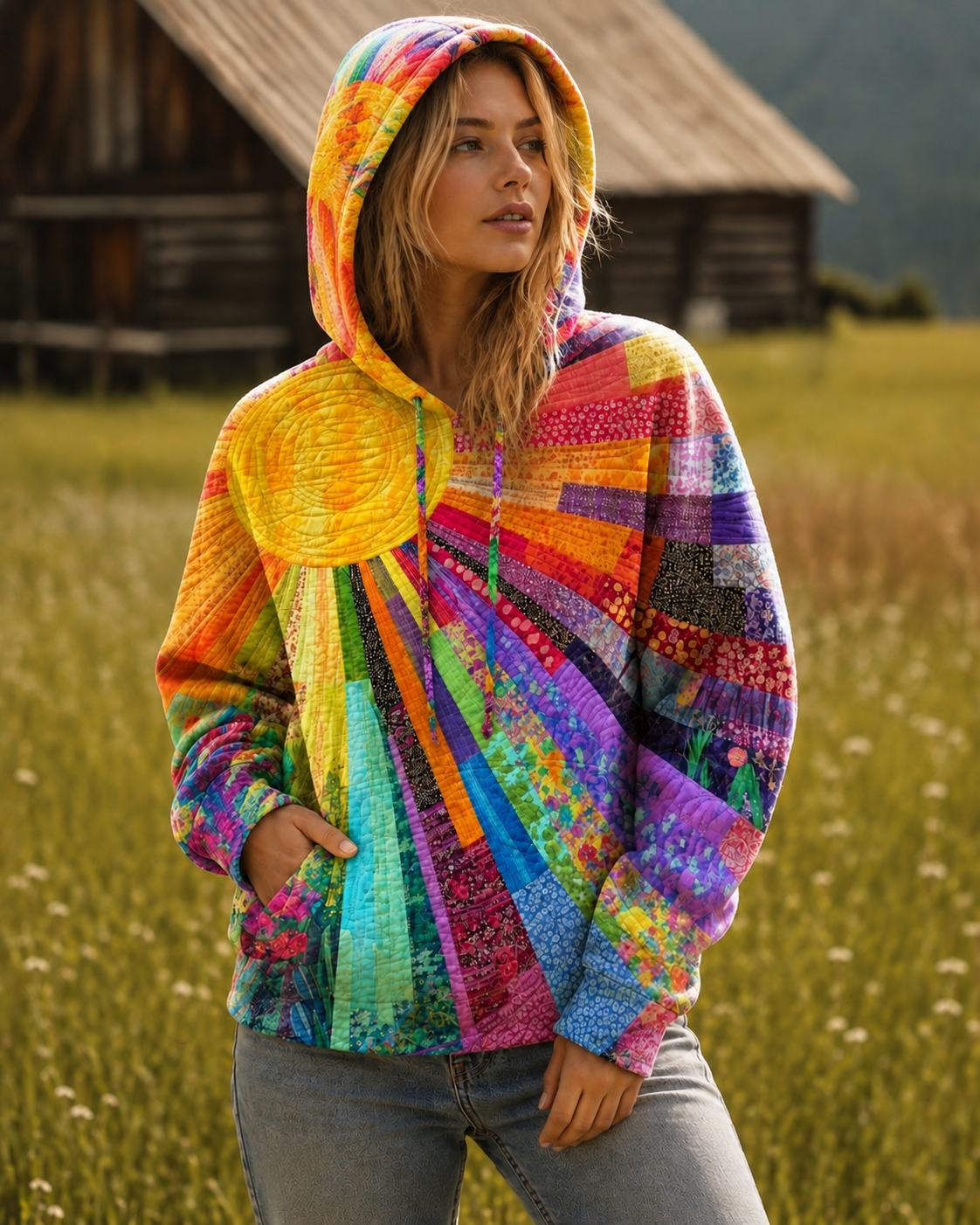 Lily™ | Colorful Bohemian Patchwork Hoodie