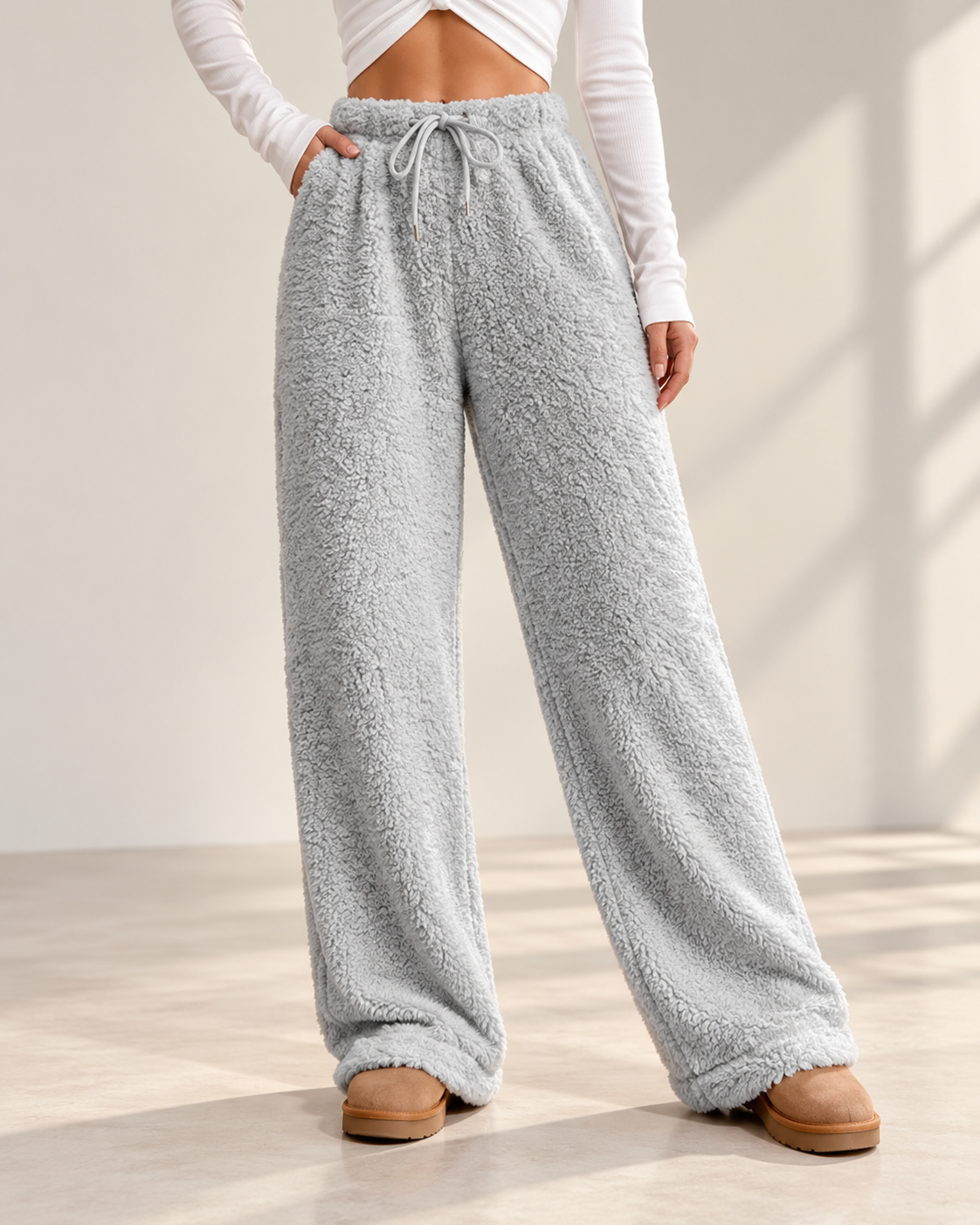 Linda™ | Soft Teddy Pants with Wide Legs