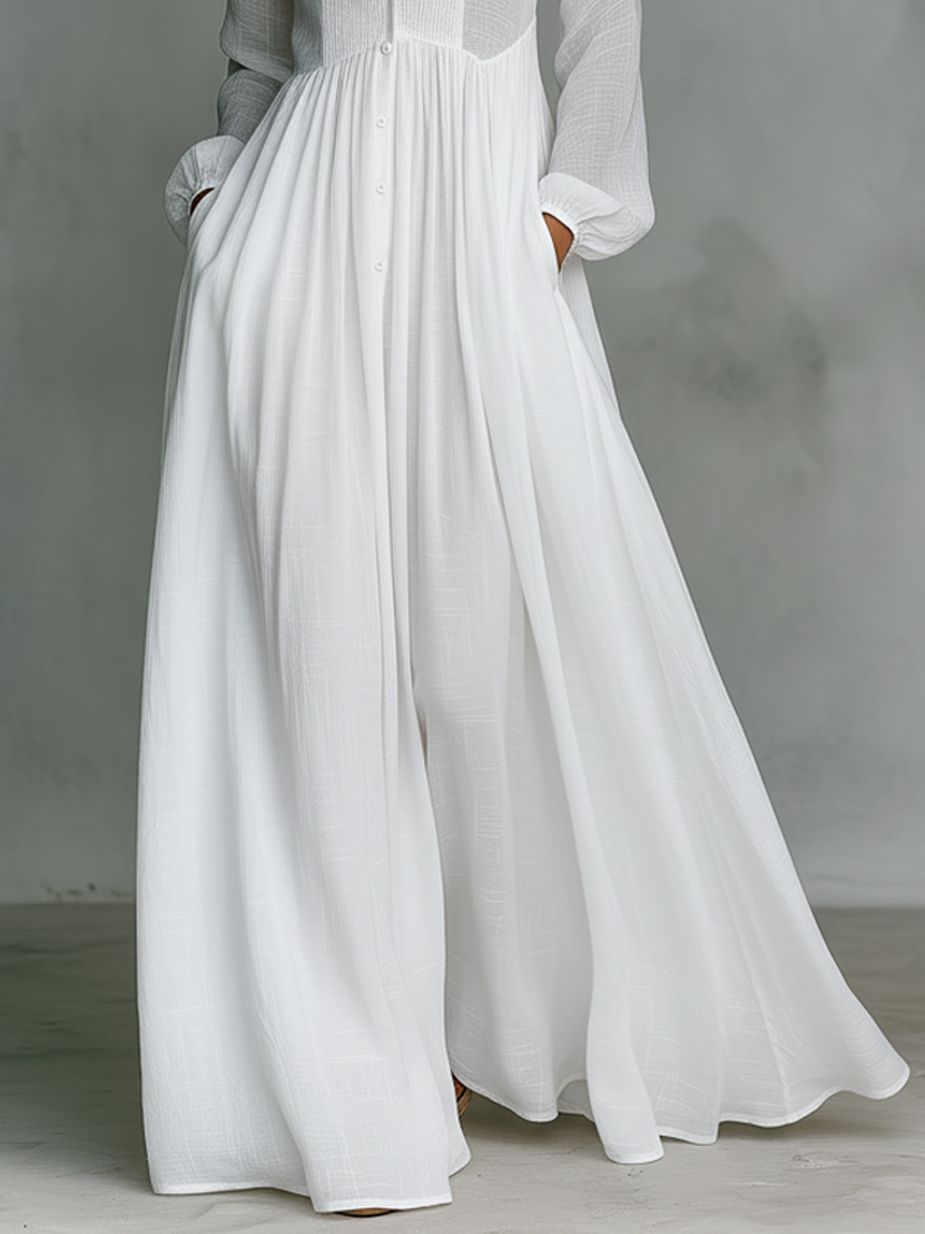 Selena | Maxi Dress with Flowing Front Buttons