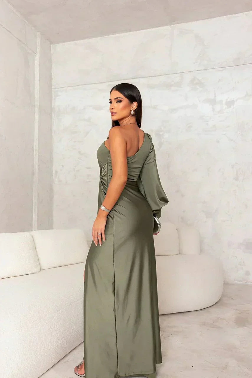 Riley™ | One-Shoulder Maxi Evening Dress