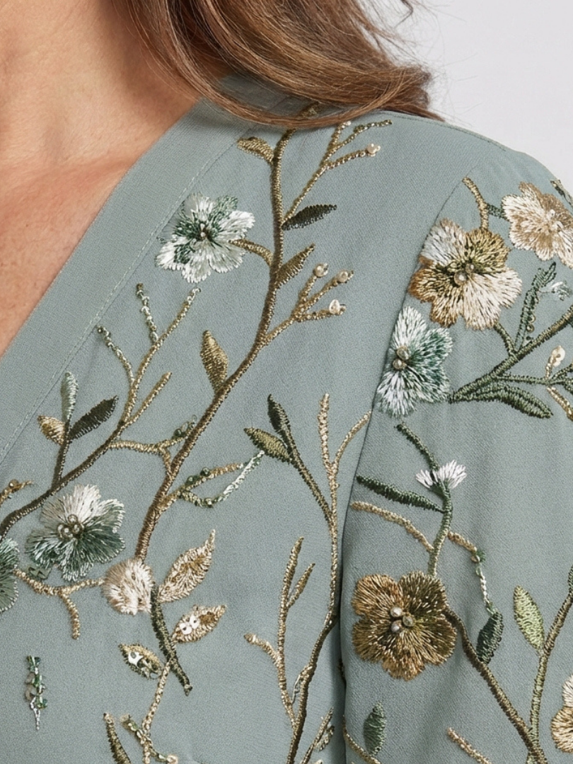 Evadne™ | Tummy-Flattering Floral Maxi Dress