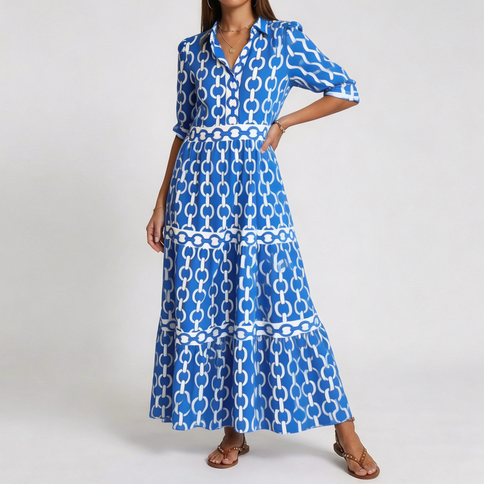 HAZEL | Chain Link Midi Dress
