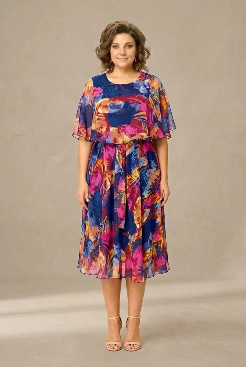 Aitana | Midi dress with vibrant print