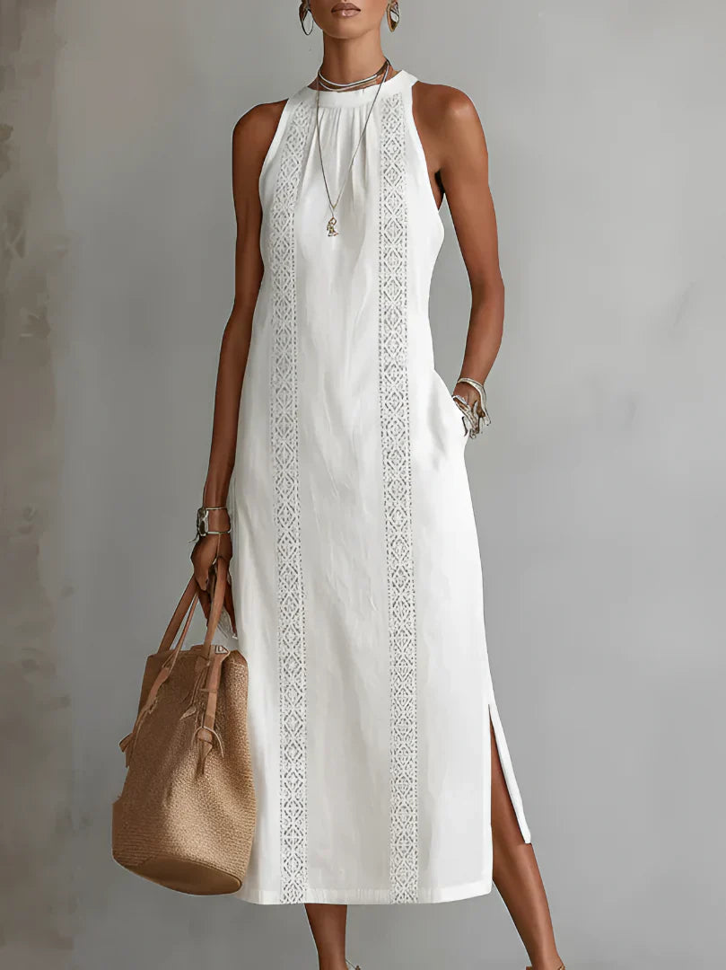 White Linen Dress