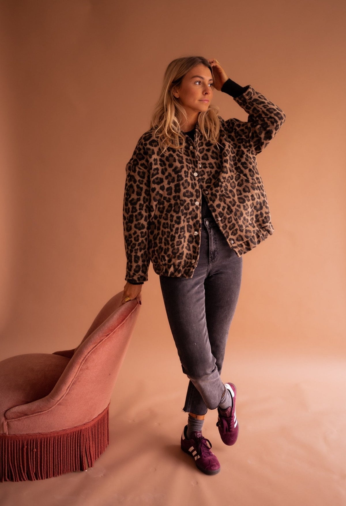 Kathleen™ | Trendy Jacket with Leopard Print 4