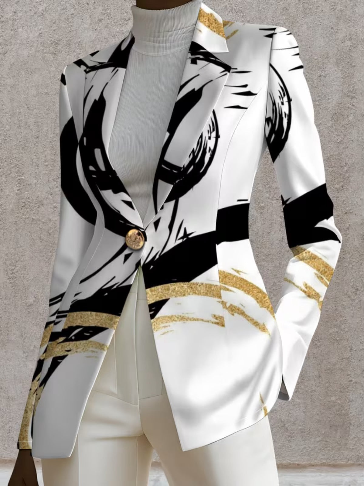 Susan™ | Elegant Blazer with Abstract Print