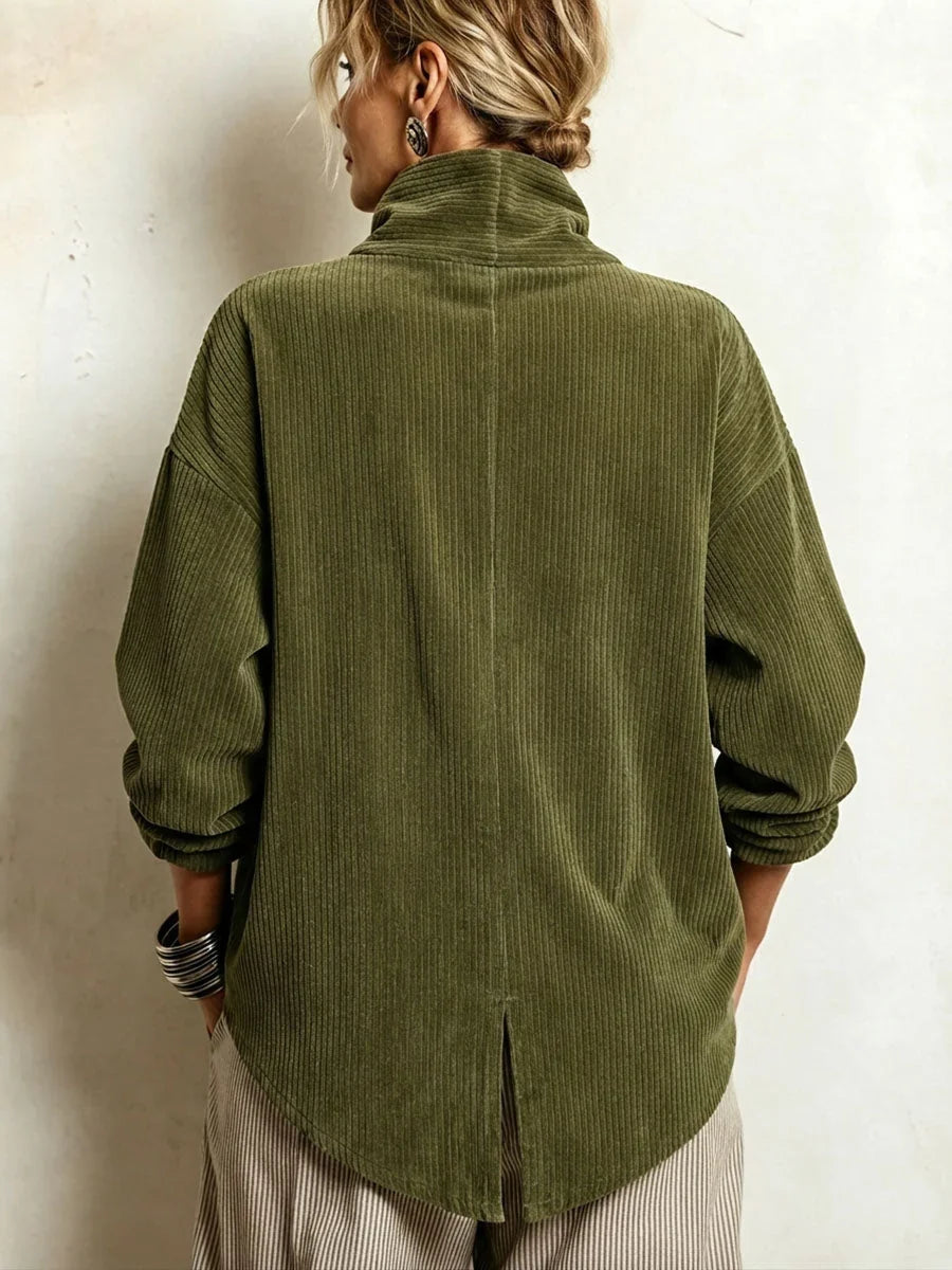 Cynthia™ | Corduroy Tunic with High Collar