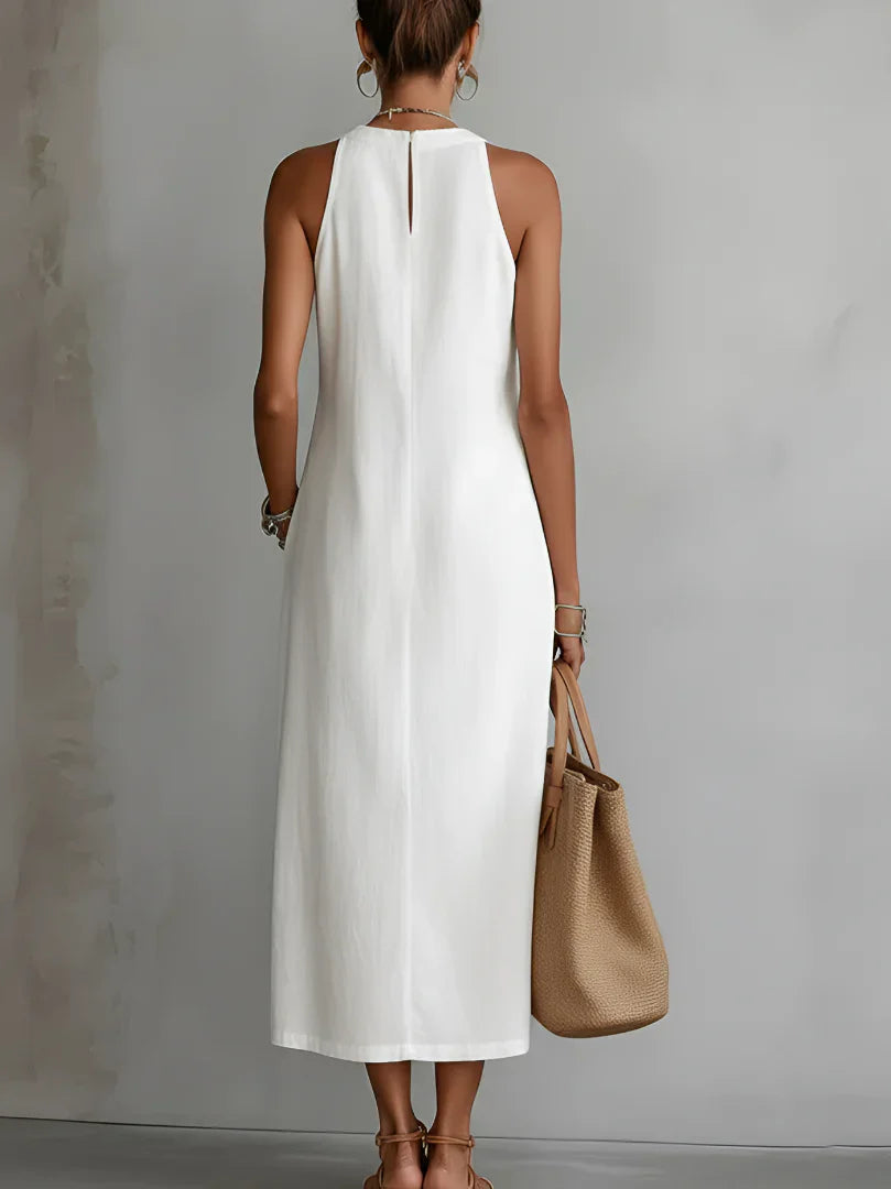 White Linen Dress