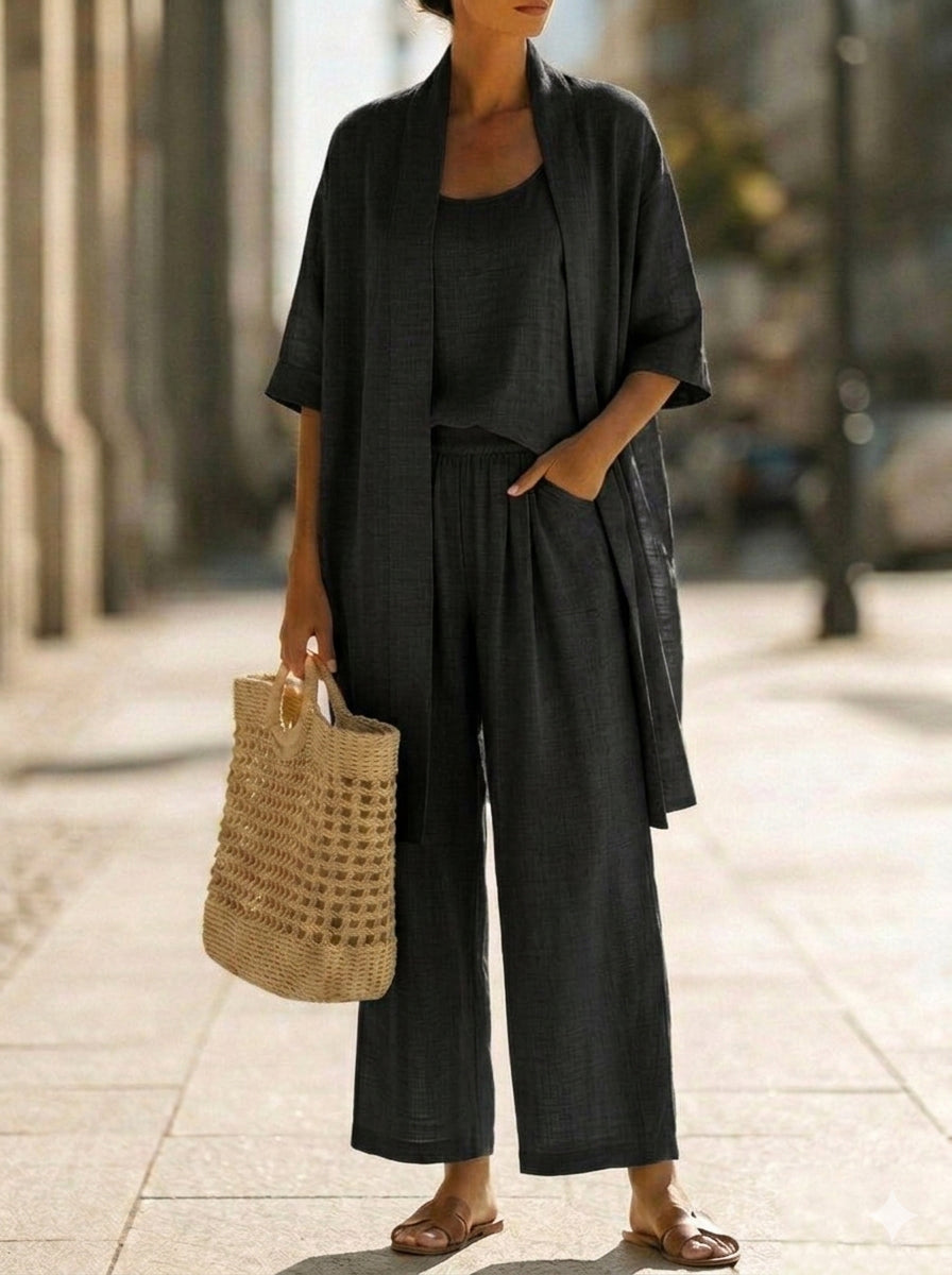 Alice | Three-Piece Linen Set