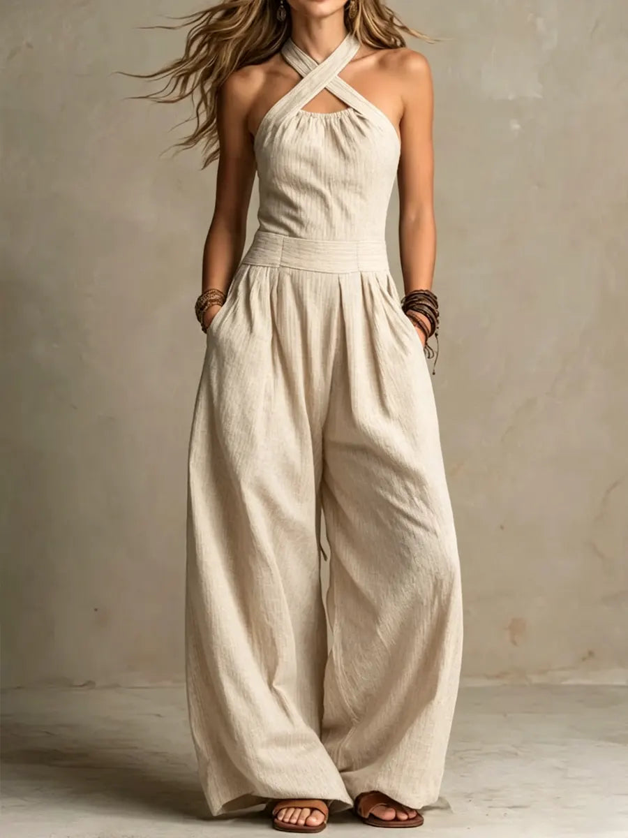 Ariana | Elegant Jumpsuit with Crossed Neckline