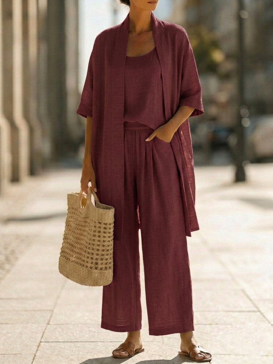 Alice | Three-Piece Linen Set