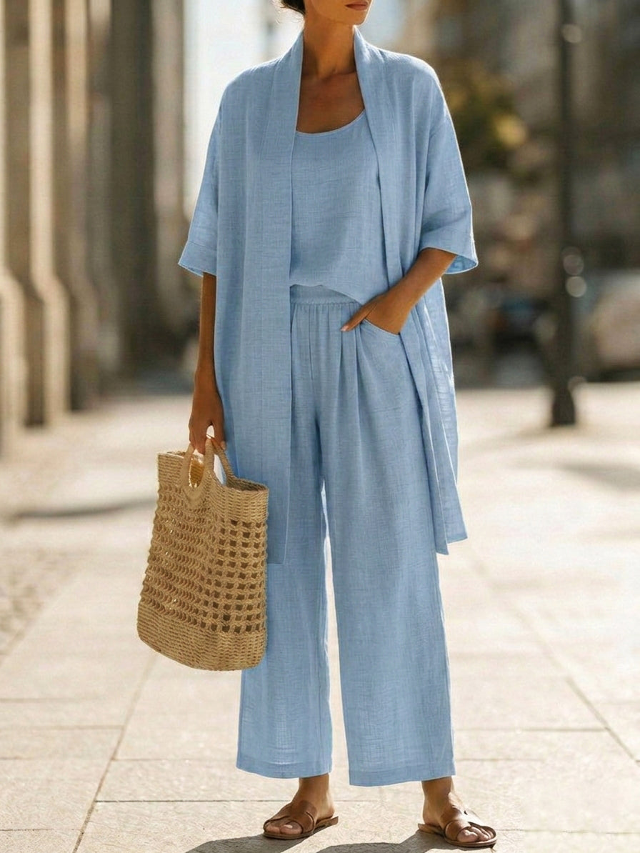 Alice | Three-Piece Linen Set