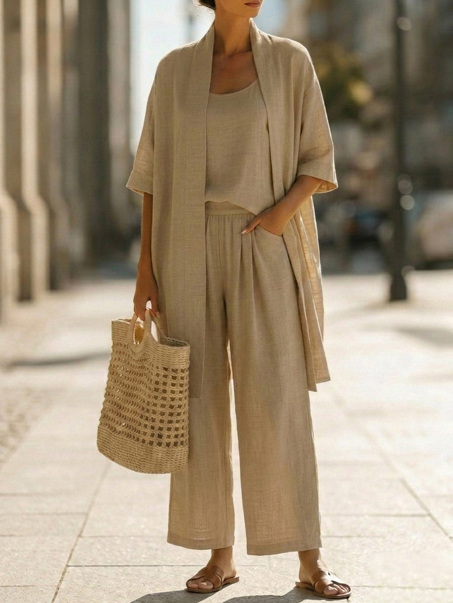 Alice | Three-Piece Linen Set