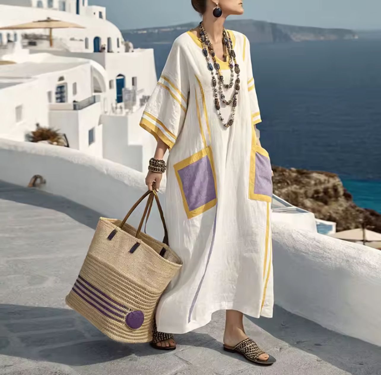 Elegant Mary - long beach dress for a trendy summer look