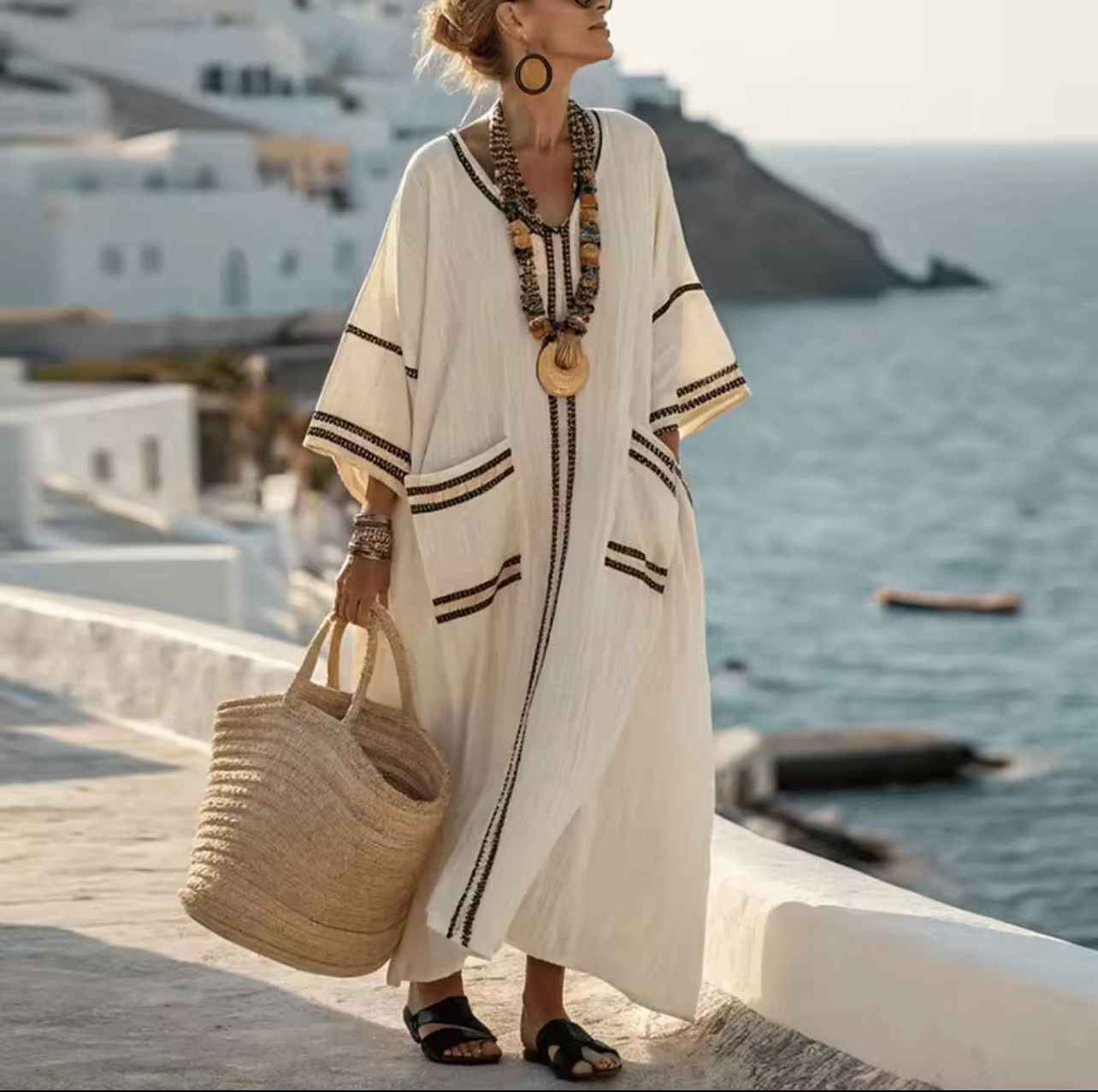 Elegant Mary - long beach dress for a trendy summer look