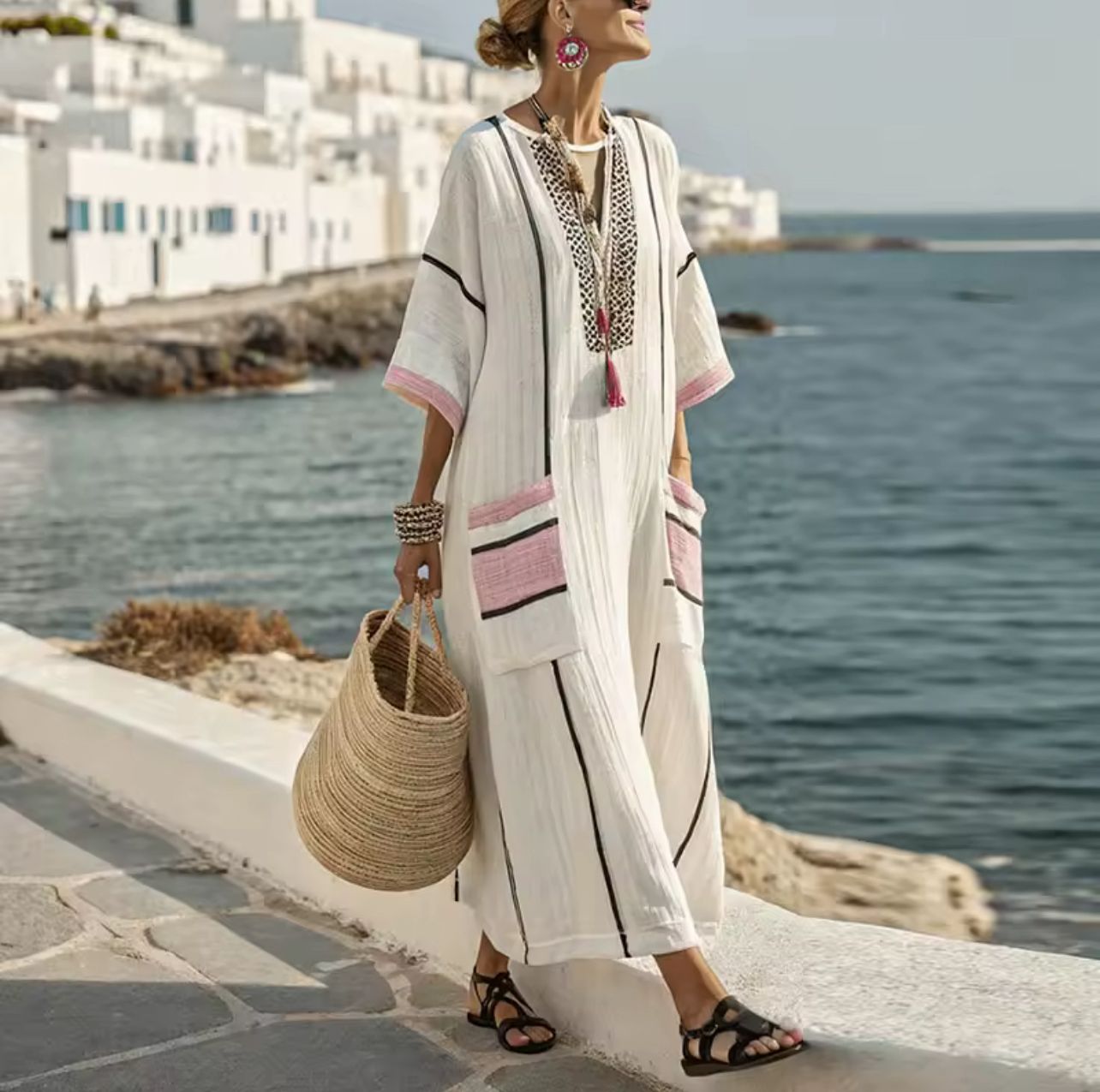Elegant Mary - long beach dress for a trendy summer look