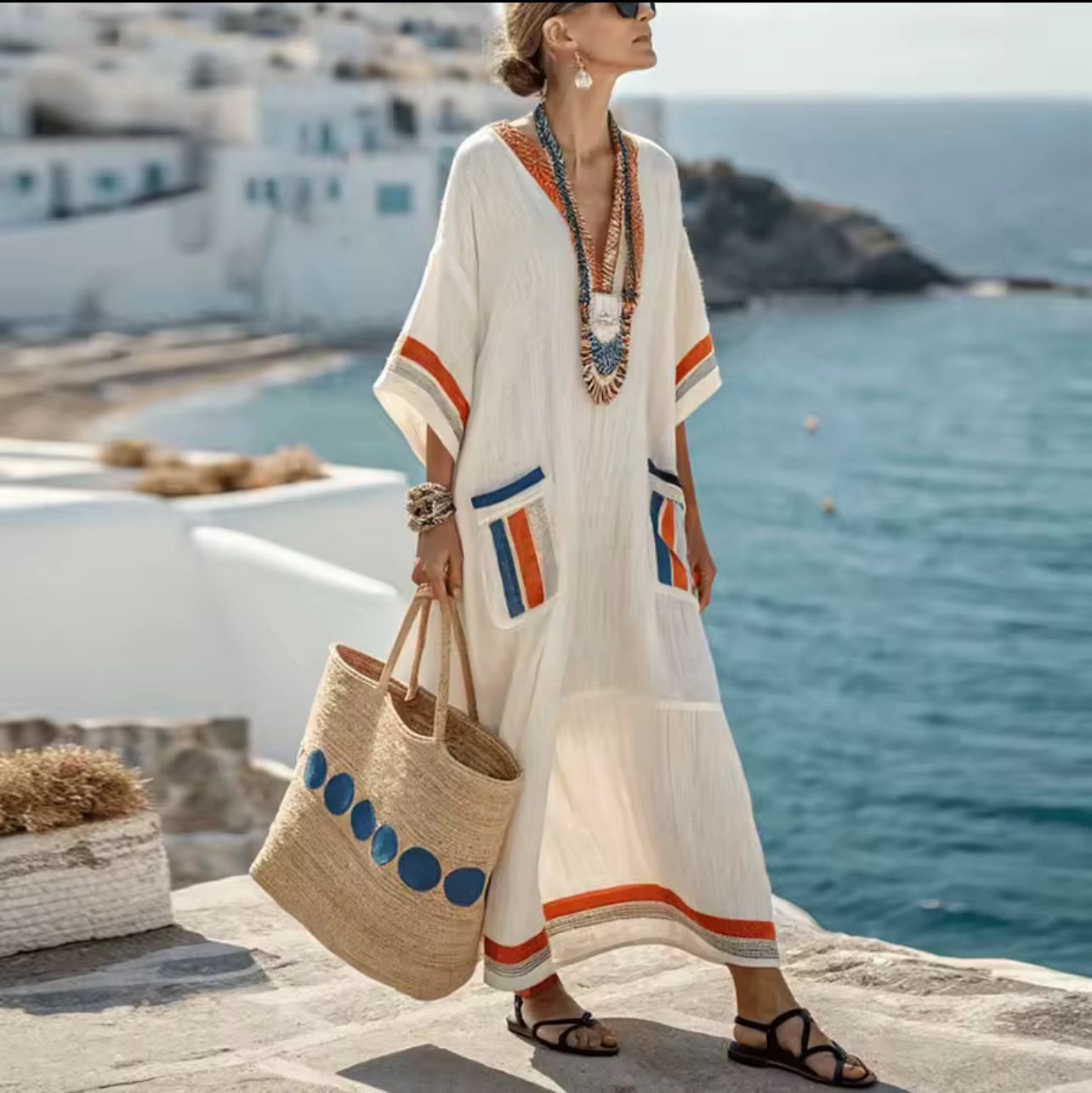 Elegant Mary - long beach dress for a trendy summer look