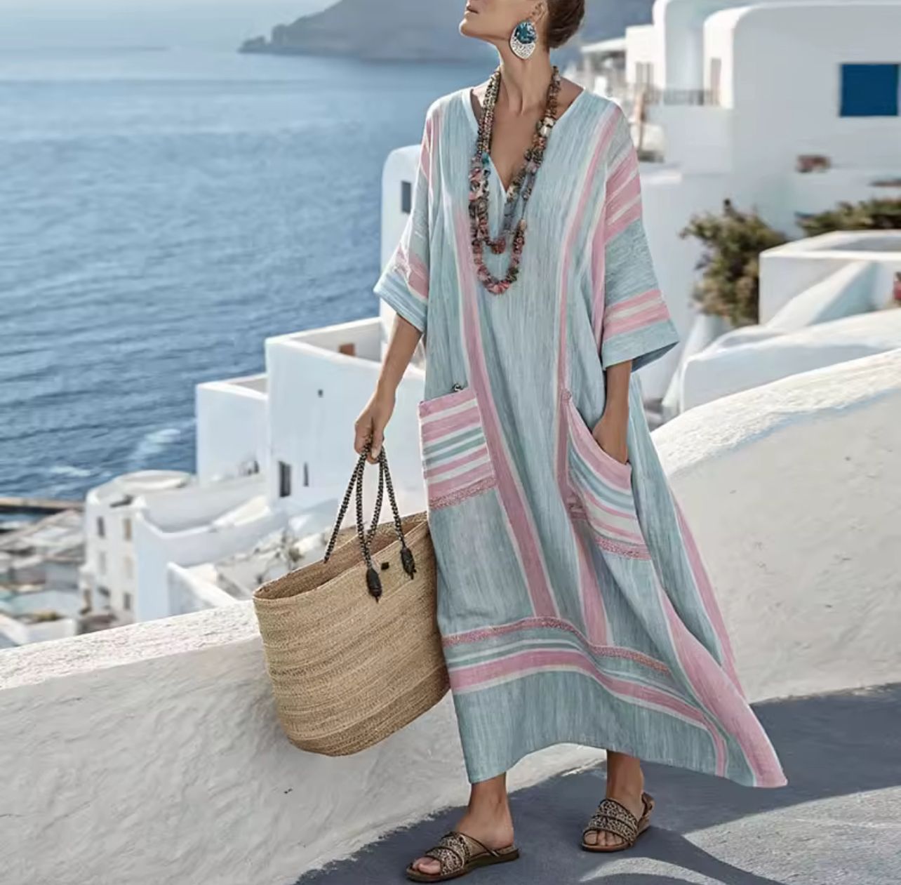Elegant Mary - long beach dress for a trendy summer look