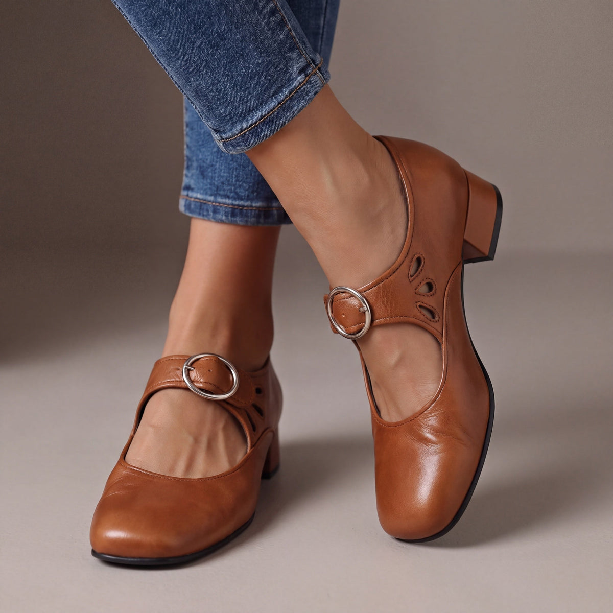 Ruth™ | Orthopedic Leather Mary Jane Pumps 3