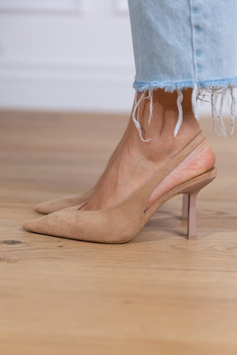 Marlena™ | Low-heeled shoes in nude color