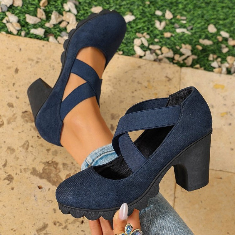 Karen™ | Orthopedic Platform Heels with Cross Straps