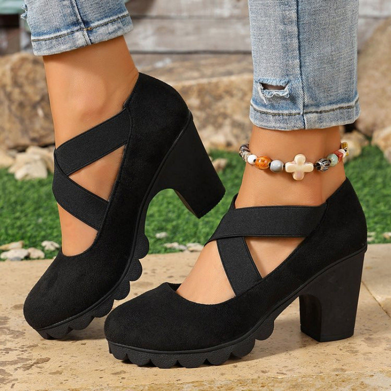 Karen™ | Orthopedic Platform Heels with Cross Straps