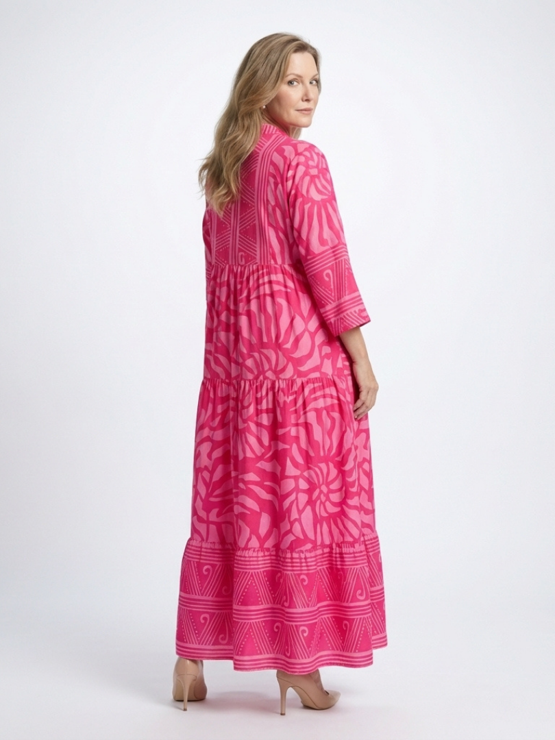 Marielle™ | Tummy-Flattering Button-Front Midi Dress
